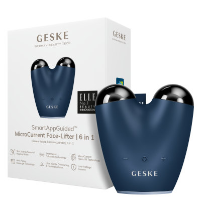 Мікрострумовий підтягувач обличчя GESKE MicroCurrent Face-Lifter 6 в 1 темно-синій
